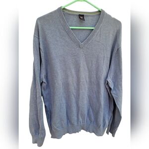 Vtg Y2k GAP Men's Blue V-Neck Sweater XL